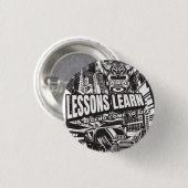 LEGENDARY GORILLA LESSONS LEARN BUTTON  缶バッジ (正面&裏面)