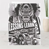 LEGENDARY GORILLA LESSONS LEARN GREETING CARD カード (裏面)
