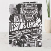 LEGENDARY GORILLA LESSONS LEARN GREETING CARD  カード (正面)