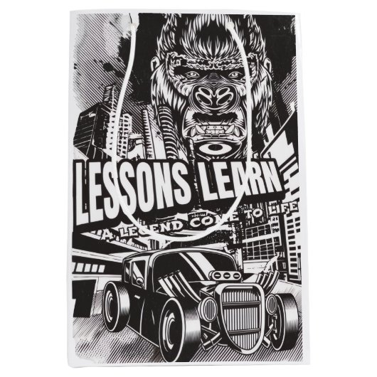 LEGENDARY GORILLA LESSONS LEARN (M) GIFT BAG ミディアムペーパーバッグ (正面)