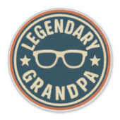 legendary grandpa retro badge シール (正面)