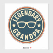legendary grandpa retro badge シール (シート)