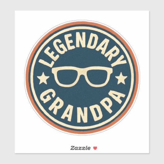 legendary grandpa retro badge シール (シート)