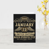 Legendary Man Born January 2003 23rd Birthday  カード (黄色い花)