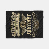 Legendary Man Born January 2003 23rd Birthday  フリースブランケット (正面(横))