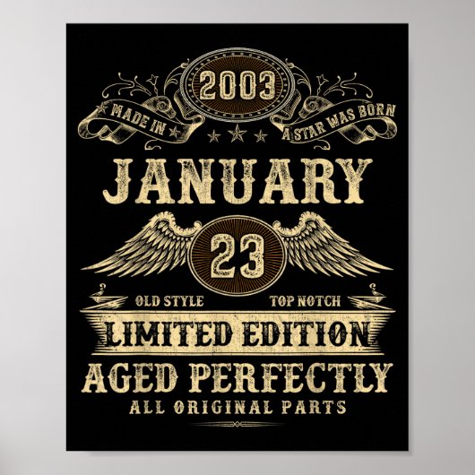 Legendary Man Born January 2003 23rd Birthday  ポスター (正面)