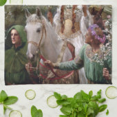 Legendary Queen Guinevere (by John Collier) キッチンタオル (折り畳み)
