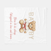 Legendary Red Belt Judo Bear フリースブランケット (正面(横))