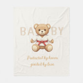 Legendary Red Belt Judo Bear – Baby Shower フリースブランケット (正面)