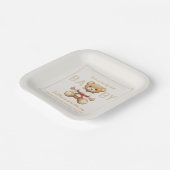 Legendary Red Belt Judo Bear – Baby Shower ペーパープレート (傾斜あり)