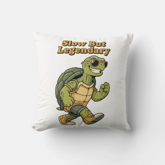 Legendary Retro Turtle Square Comfort Pillow クッション (正面)