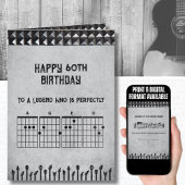 Legendary Rockstar 60th Guitarist Birthday Card カード