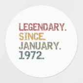 Legendary since January 1972 ラベル (デザイン1)