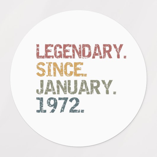 Legendary since January 1972 ラベル (デザイン1)