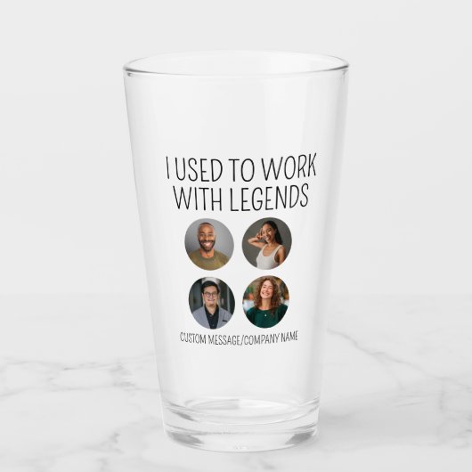 Legends 4の同僚フォトビールを使って仕事をしたことがある タンブラーグラス (正面)