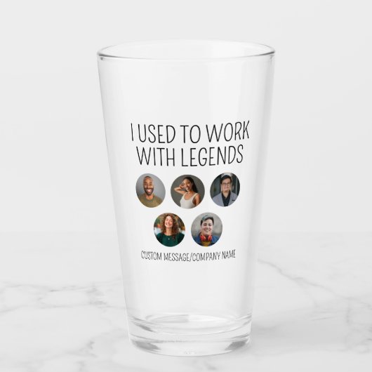 Legends 5の同僚フォトビールを使って仕事をしたことがある タンブラーグラス (正面)