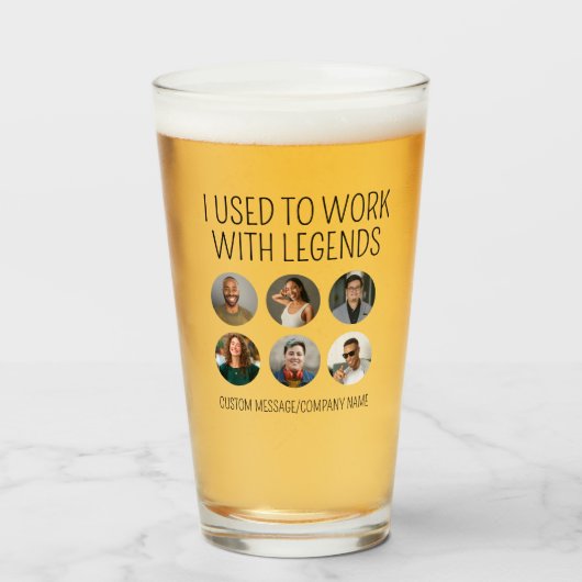 Legends 6の同僚フォトビールを使って仕事をしたことがある タンブラーグラス (ドリンク正面)