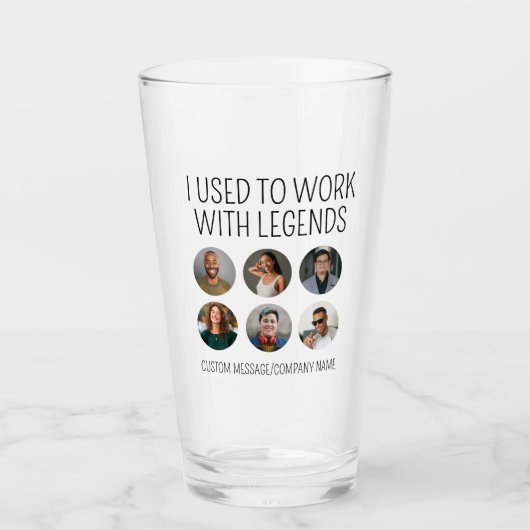 Legends 6の同僚フォトビールを使って仕事をしたことがある タンブラーグラス (正面)