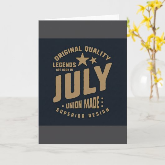 Legends Are Born in July Original Quality カード (黄色い花)