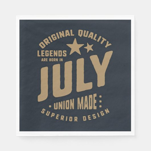Legends Are Born in July Original Quality スタンダードランチョンナプキン (正面)