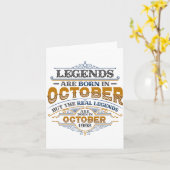 Legends Are Born In October 1992 Womens Birthday C カード (黄色い花)