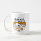 Legends Are Born In October 1992 Womens Birthday C コーヒーマグカップ (左)