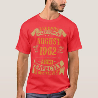 Legends Born In August 1962 60th Birthday Funny 60 Tシャツ
