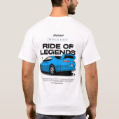 Legends Car T-Shirt - Epic Blue Race Style for All Tシャツ (裏面)