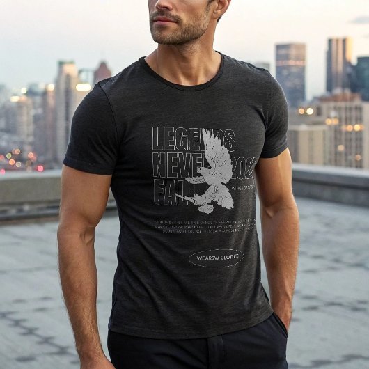 LEGENDS NEVER FALL Eagle T-Shirt – Savage Motivati トライブレンドTシャツ