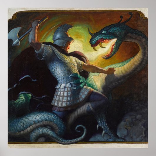 Legends of Charlemagne by Newell Convers Wyeth ポスター (正面)