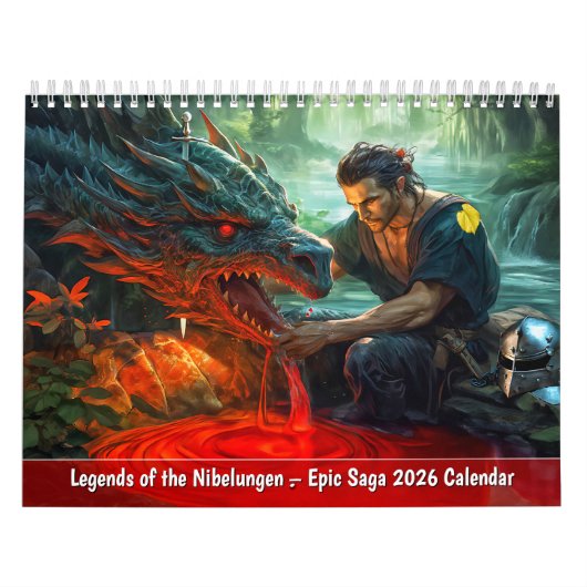 Legends of the Nibelungen Epic Saga 2026 Calendar カレンダー (カバー)