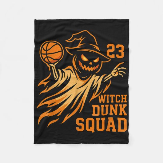 Legends Wear 23 Halloween Witch Dunk Squad Basketb フリースブランケット (正面)