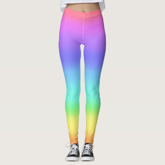 legging 80s 90sのグラデーションな虹の多彩なヒップスター レギンス