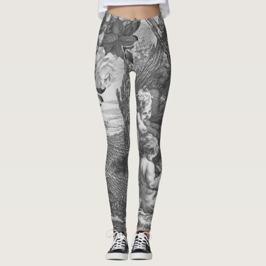 legging angels cherubs sketch レギンス (正面)