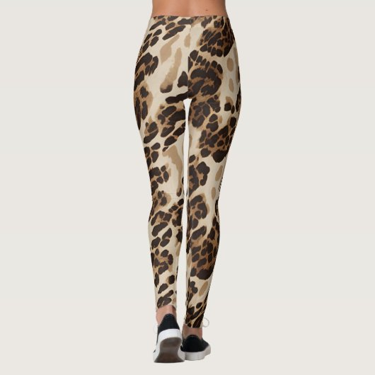 Legging Animal Print Beige Estampado レギンス (裏面)