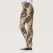 Legging Animal Print Beige Estampado レギンス (左)