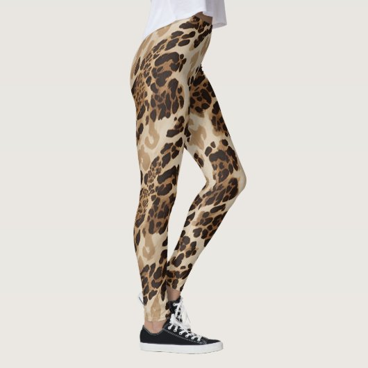 Legging Animal Print Beige Estampado レギンス (右)