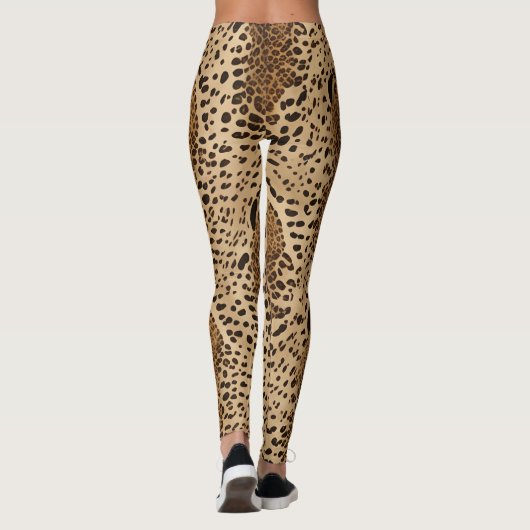 Legging Animal Print Beige Leopardo レギンス (裏面)