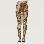 Legging Animal Print Beige Leopardo レギンス (正面)