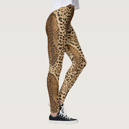 Legging Animal Print Beige Leopardo レギンス (右)