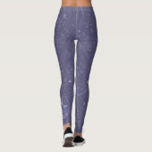Legging Azul Noche con Líneas y Garabatos Cósmicos レギンス (裏面)