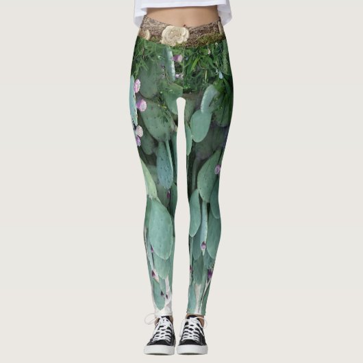 legging cactus green レギンス (正面)