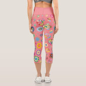 Legging court multi fleurs カプリレギンス (裏面)