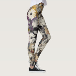 Legging Destroyed Floral Collage レギンス