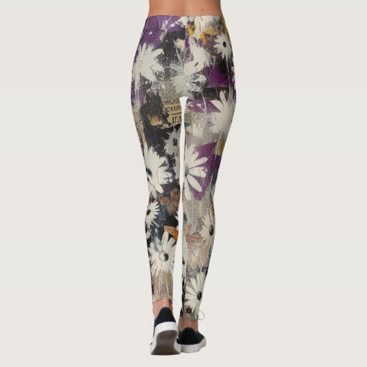 Legging Destroyed Floral Collage レギンス (裏面)