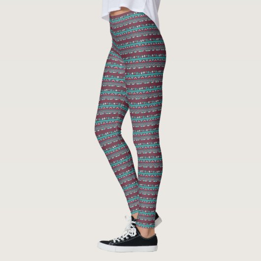 Legging estampada geo colores レギンス (左)
