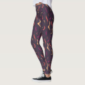 Legging estampada violeta レギンス (左)