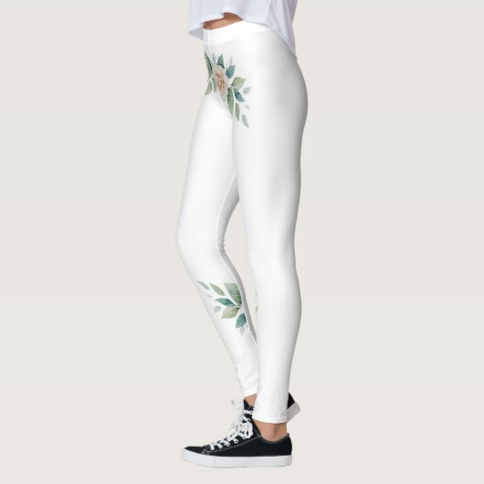 legging fleurs レギンス (左)