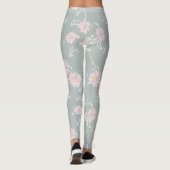 Legging Gris Verdoso Claro Floreado レギンス (裏面)