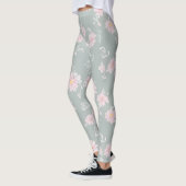 Legging Gris Verdoso Claro Floreado レギンス (左)